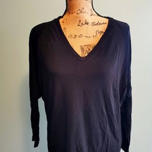 Black Wilfred Kind Sleeve V Neck Shirt